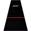 Gumený koberec s červenou hranicou hodu ONE80 300×90cm, čierny
