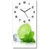 Nástenné sklenené hodiny Limetka a ľad 30x60 cm