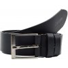 Čierny pánsky kožený opasok, 130 cm