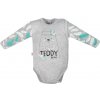NEW BABY Dojčenské body s bočným zapínaním Wild Teddy 50 100% bavlna 50