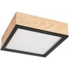 Lamkur | Stropné svietidlo NATURAL SQUARE 2xE27/15W/230V 31x31 cm borovica/čierna | LA48840