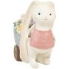 Clayre & Eef Dekorácia zajačik vezúci vozík s kvetinami - 11*6*10 cm - Clayre & Eef