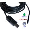 Inšpekčná kamera 5,5mm / dĺžka 5m vodotesná s osvetlením - endoskop s USB pripojením k PC a Android HIC-0505