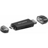 AlzaPower 2 in 1 Multi-function USB-C 3.2 Gen 1 Memory Card Reader čierna