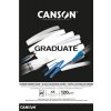 Canson Pad Graduate Papier Dessin Noir Skicár 20 A5 120 g Noir