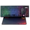 Marvo CM310 EN, RGB sada klávesnice s hernou myšou a podložkou, US, herná, membránová typ drôtová (USB), čierna, podsvietená