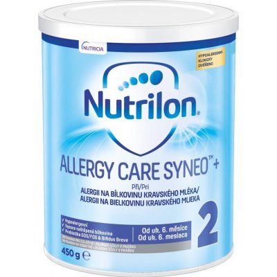NUTRILON 2 Allergy Care Syneo+ špeciálna dojčenská výživa 6m+ 450 g