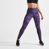 DOMYOS Dámske legíny 500 na fitness s potlačou S (W28 L29)