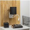 Brilagi | Brilagi - LED Nástenná lampa NUBILA 1xE27/25W/230V + LED/3W biela/čierna | BG1559N
