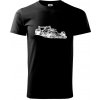 Formula v závode - Klasické pánske tričko vyššej gramáže - 4XL ( Čierna )