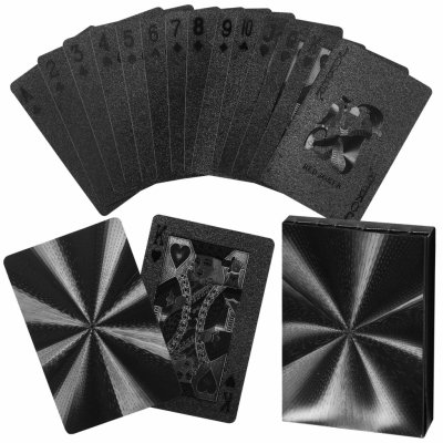 FunPlay 1420 Poker karty plastové čierne 54ks