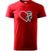 Nemecký ovčiak v srdci - Klasické pánske tričko vyššej gramáže - 4XL ( Červená )