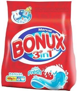 Bonux Whites 3v1 Polar Ice Fresh prací prášok na ručné pranie 400 g na 8 PD