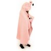 Rappa Cozy Noxxiez BL816 Plameniak - hrejivá deka s kapucňou so zvieratkom a labkovými vreckami