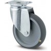 Antistatické prístrojové koleso TENTE otočné, 100 mm, platnička, sivá guma