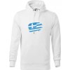 Grécko vlajka - Mikina pánska Cape s kapucňou - 4XL ( Biela )