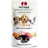 PETNER MINI konzerva pre psov Junior hovädzina a králik 150g - 95,5% mäsa a vývaru prémiové krmivo pre šteňatá