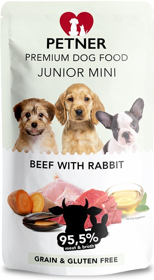 Petner Mini Junior hovädzina a králik 150 g