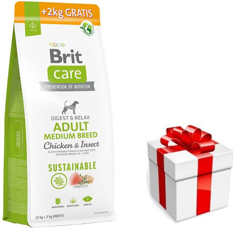 Brit Care dog Sustainable adult medium Chicken & Insect 14 kg