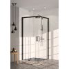 Hüppe Classics 2 EasyEntry - Posuvné dvere rohový vstup 2-dielny (1/2) 900x2000 mm, upevnenie vľavo, Black Edition, číre sklo s Anti-Plaque C25102.123.322