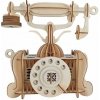 Woodcraft Drevené 3D puzzle Starý telefón