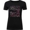 ALPINE PRO Dámske tričko VRASA Čierna Ružová