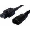 PREMIUMCORD Kabel napájecí 230V prodlužovací 2m (konektory IEC320 C14 - C15), kpss2