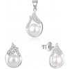 Beneto Stříbrná souprava šperků s pravými perlami AGSET220PL