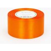 Stuha saténová - 32,9m(36 yardov) x 5 cm : tmavooranžová