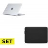 SET TAŠKA HEYCASE NEOPRENE GUARD 14″ Čierny+ OBAL DOOP HARDSHELL MACBOOK PRO 14 2021-2022 CRYSTAL CLEAR