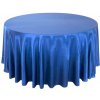 Saténový ubrus na kulaté stoly (průměr 274 cm) Farba obrusu: TMAVĚ MODRÁ