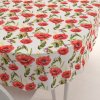 Biante Dekoračný oválny obrus PML-101 Vlčie maky na bielom 140x180 cm