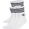 adidas Originals | 3 Stripes Crew 6er Pack Socks | biela| M