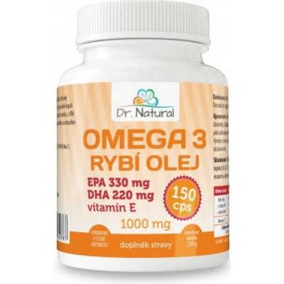 Dr. Natural Omega 3 rybí olej - 150 tabliet Doplnok stravy