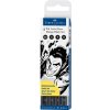 PITT umelecké perá Manga Black set. Etui 4ks [B. F. S. XS] (Faber Castel - Umelecké perá Pitt)