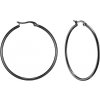 MSPERK Náušnice z chirurgickej ocele čierne kruhy 44 mm
