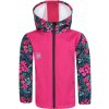 Dievčenská softshellová bunda ružové kvety s fleecom