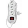 EMOS SK s.r.o. Predlžovací kábel 7 m / 3 zásuvky / s vypínačom / biely / PVC / 1 mm2 - P1317
