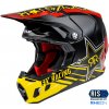FLY RACING prilba FORMULA CC ROCKSTAR čierna červená/žltá - XS