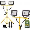 LED reflektor 2x30W Pracovný LED statív 4000K