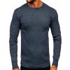 Tmavomodrý pánsky sveter Bolf S8309
