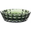 CRYSTALITE BOHEMIA KRIŠTÁĽOVÁ MISKA BOHEMIA DIAMOND SMOKEY GREEN 325 MM