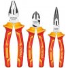 TOTAL súprava klieští elektro VDE 1000V, 3ks, kombi 200mm + štikacie bočné 160mm + polokrúhle priame