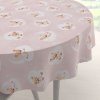 Biante Detský bavlnený okrúhly obrus Sandra SA-743 Spiace medvedíky na obláčikoch na svetlo ružovom Ø 120 cm