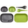WILDO® CAMP-A-BOX® DUO LIGHT - set na prípravu jedla - LIMETKOVÁ / ŠEDÁ (Set na jedlo a nápoje pre dvoch - misky, hrnčeky, príbory značky WILDO®)
