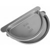 Čelo žľabové polkruhové s gumou KJG pozink - farebný - RAL 7016 Antracitová - 333 mm (šírka žľabu 153 mm)