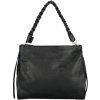 Dámska kožená kabelka na rameno čierna - Delami Eligie čierna