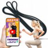 Odporová guma / posilňovacia guma na cvičenie fitness, pilates – odpor 11-22 kg, čierna, silná DrFit