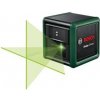 BOSCH Quigo GREEN krížový laser, zelený lúč, unidržiak MM2, 3*AAA batérie, rýchlomontážny adaptér 0603663C02