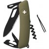 SWIZA Vreckový nôž SH03TR Allblack Single Hand Khaki Wavy Edge